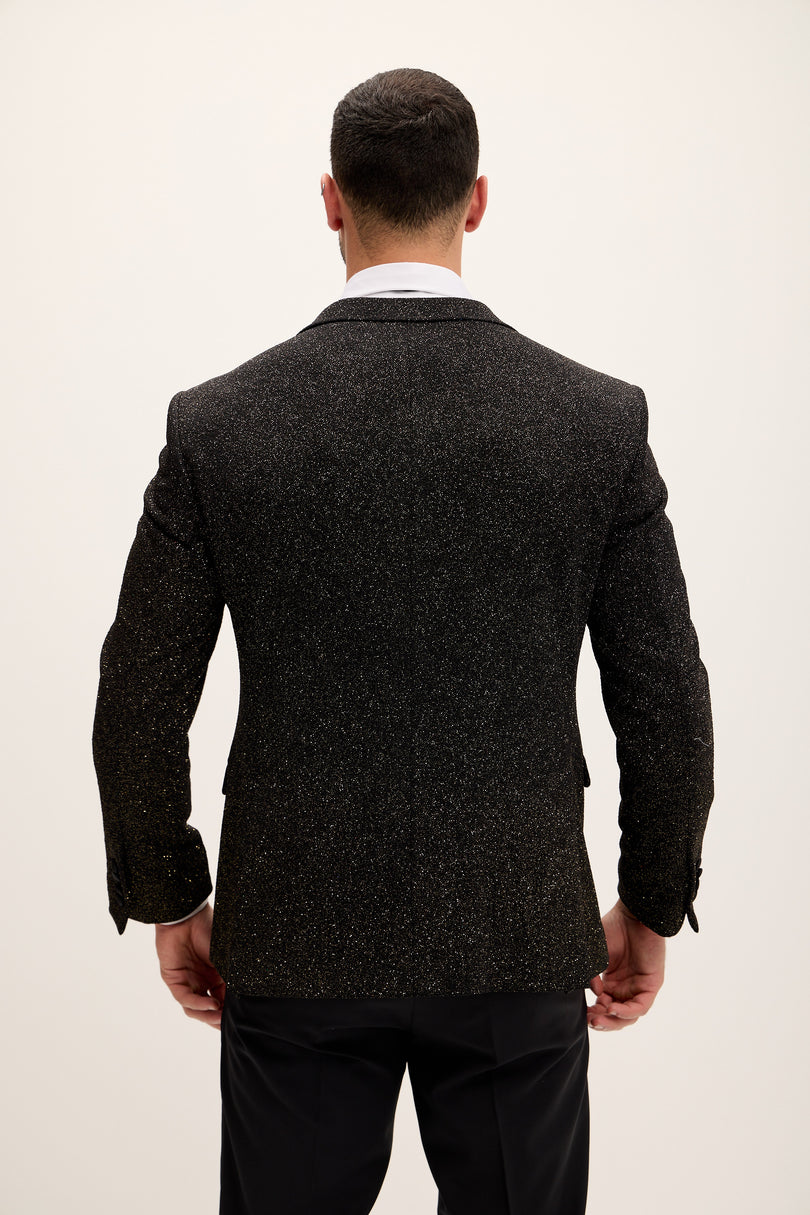 Classic Notch Lapel Dinner Jacket - Gold - Ron Tomson