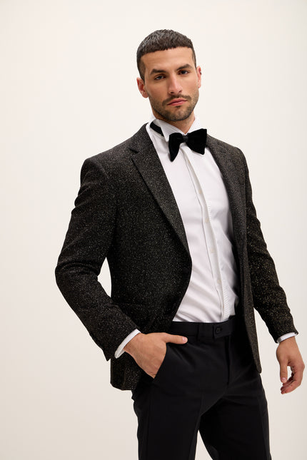 Classic Notch Lapel Dinner Jacket - Gold - Ron Tomson