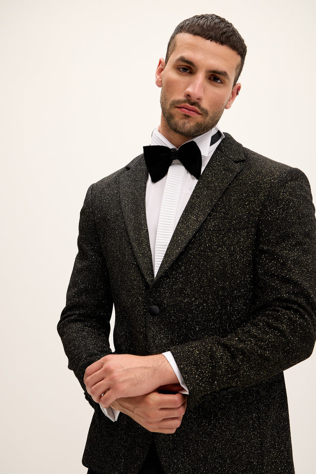 Classic Notch Lapel Dinner Jacket - Gold - Ron Tomson