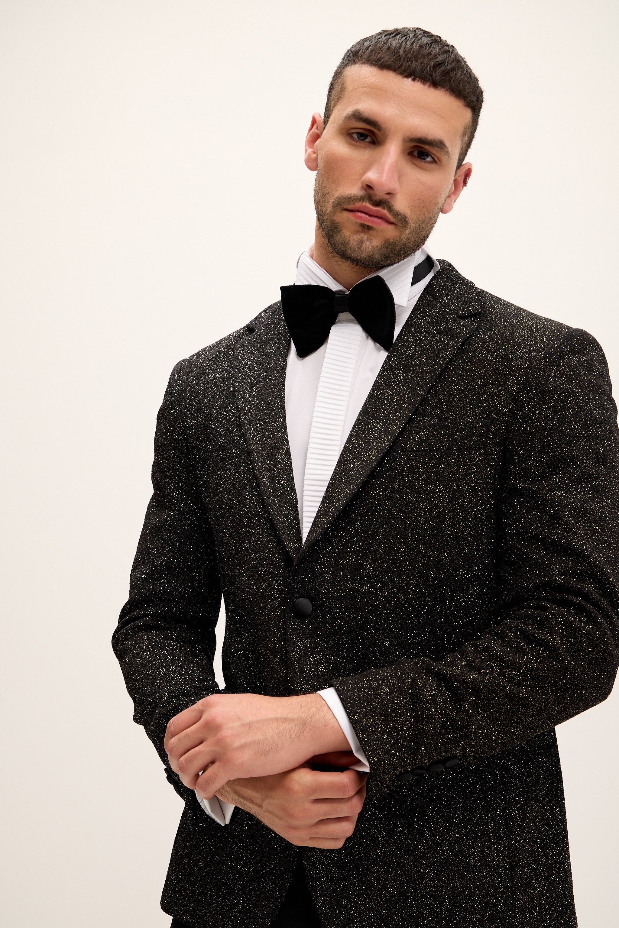 Classic Notch Lapel Dinner Jacket - Glamour GOLD - Ron Tomson GOLD / US52 / EU62 Classic Notch Lapel Dinner Jacket - Glamour GOLD - Ron Tomson GOLD / US52 / EU62