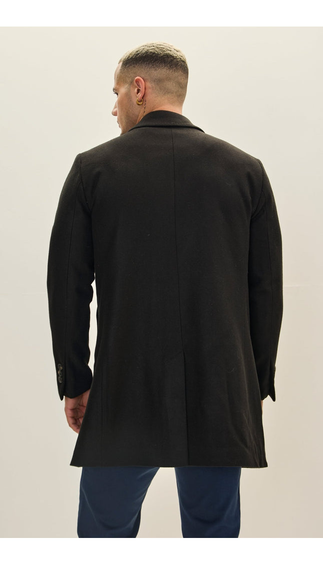 Classic Pea Coat - Black - Ron Tomson