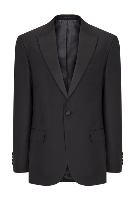 Classic Peak Lapel Tuxedo Jacket - Black - Ron Tomson