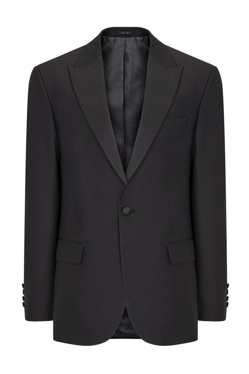 Classic Peak Lapel Tuxedo Jacket - Black - Ron Tomson