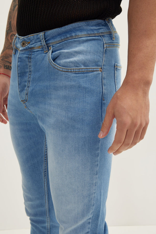 Classic Slim Fit Jean - Ice Blue - Ron Tomson