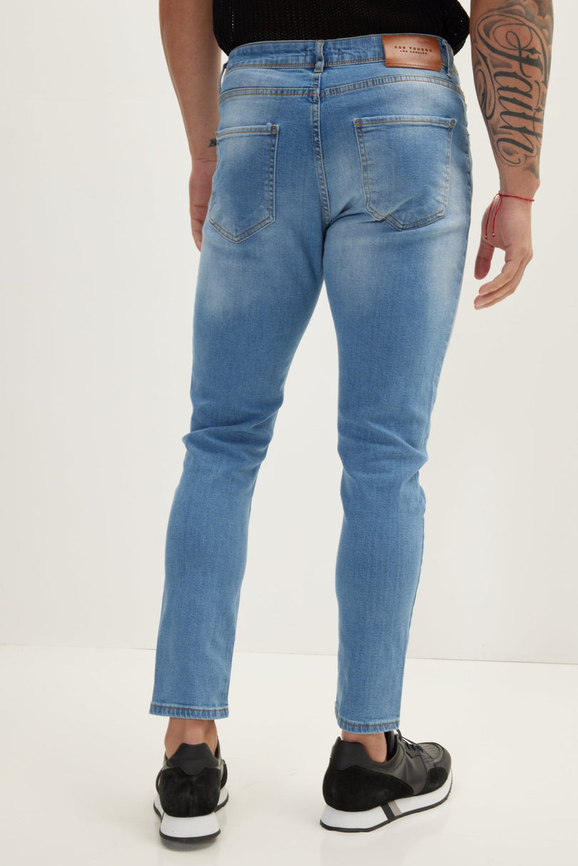Classic Slim Fit Jean - Ice Blue - Ron Tomson