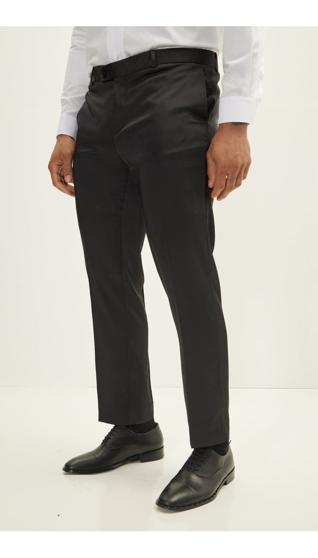 Classic Tuxedo Pants - Black Matte - Ron Tomson