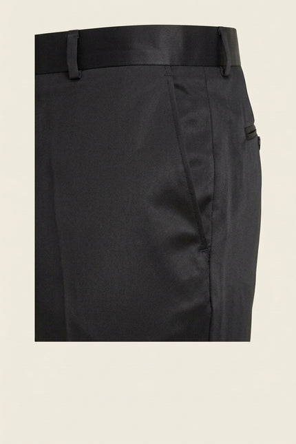 Classic Tuxedo Pants - Black Shine - Detail
