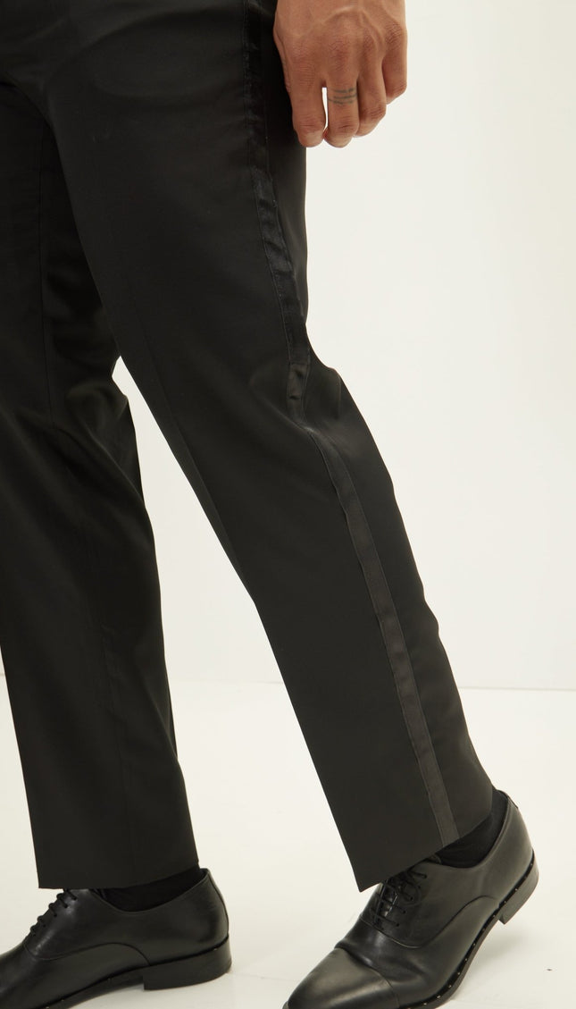 Classic Tuxedo Pants - Black Stripe - Ron Tomson