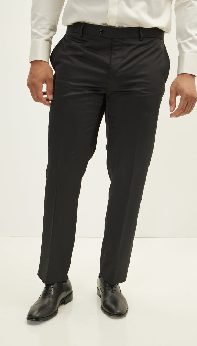 Classic Tuxedo Pants - Black Stripe - Ron Tomson