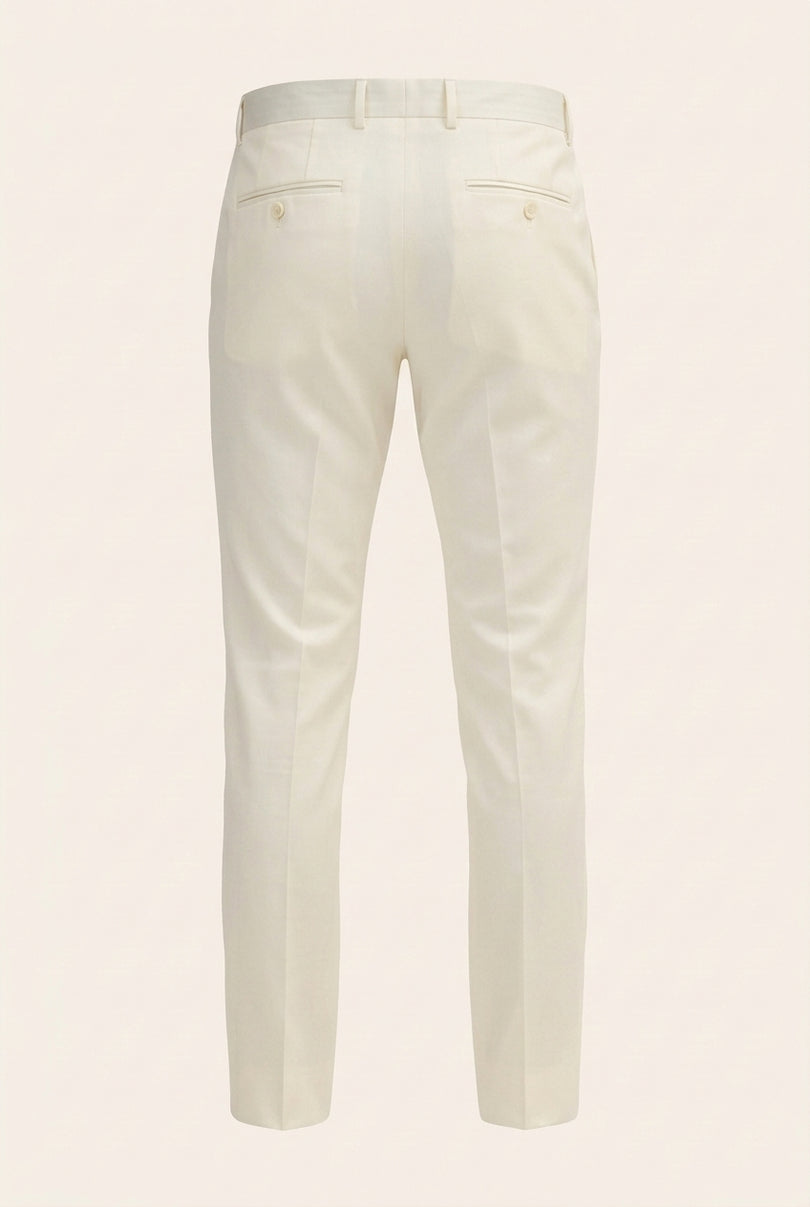 Classic Tuxedo Pants - Off White - Back