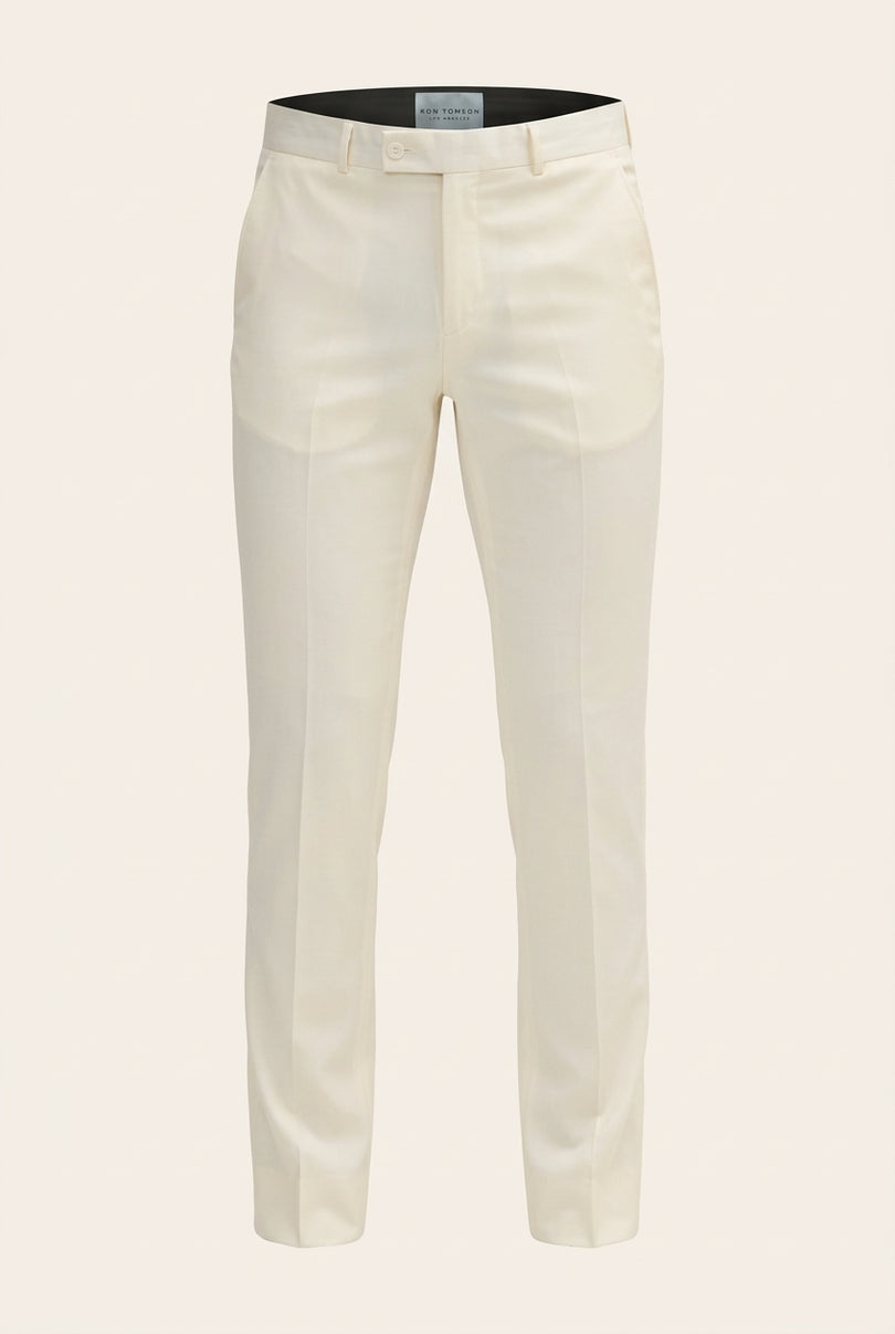 Classic Tuxedo Pants - Off White - Front