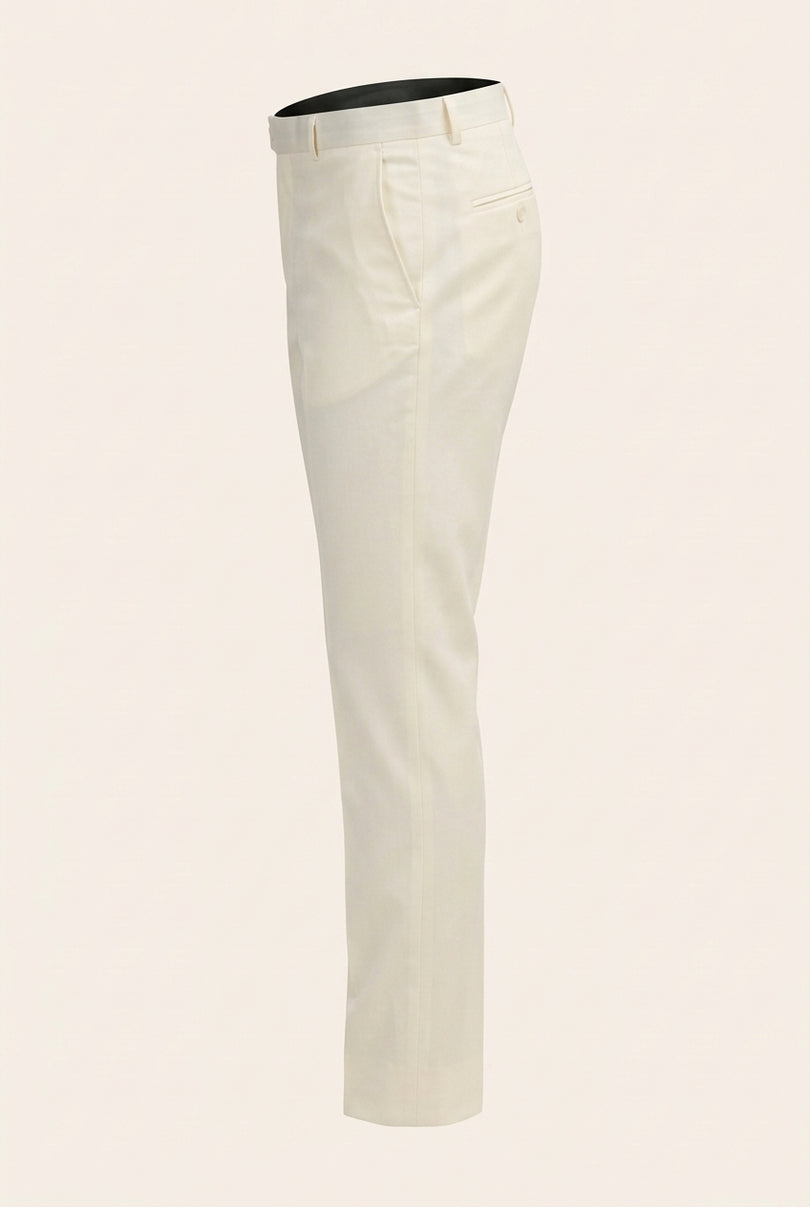 Classic Tuxedo Pants - Off White - Side