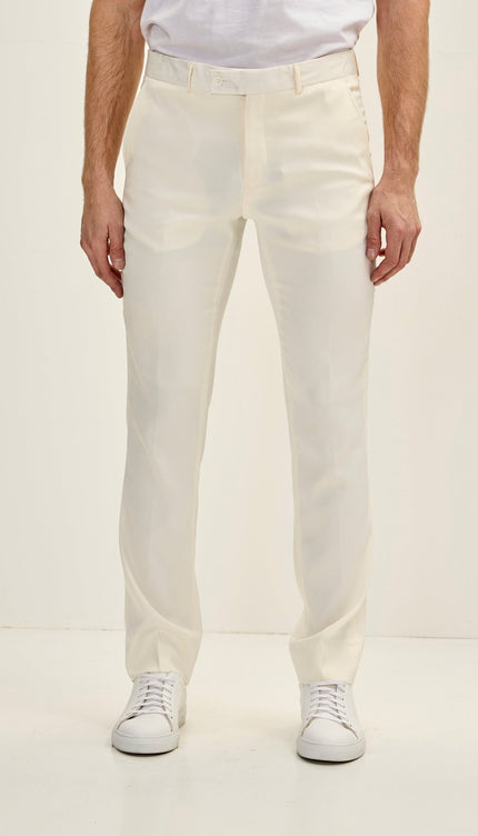 Classic Tuxedo Pants - White - Ron Tomson