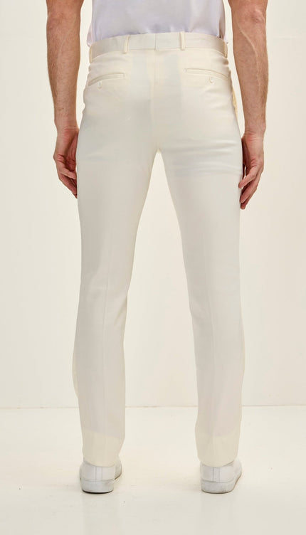 Classic Tuxedo Pants - White - Ron Tomson