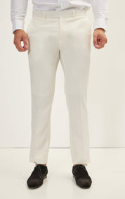 Classic Tuxedo Pants - White - Ron Tomson