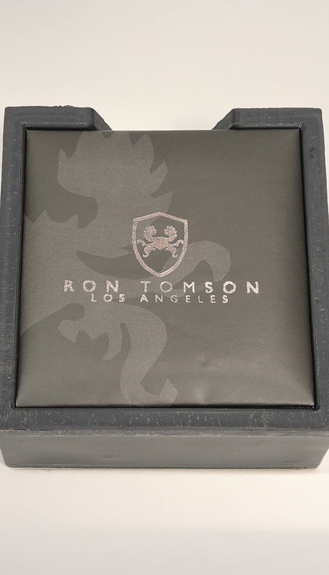 Cobalt Loom Stainless Steel Cufflinks - Ron Tomson