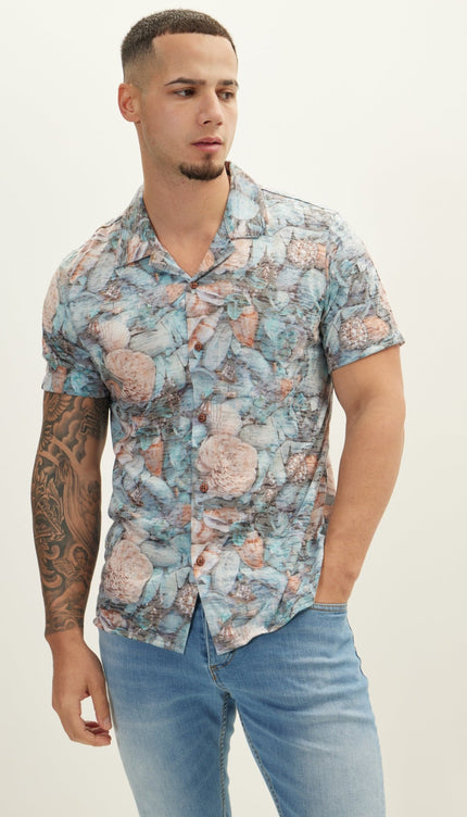 Collared Lightweight Shirt - Sea Shell - Ron Tomson