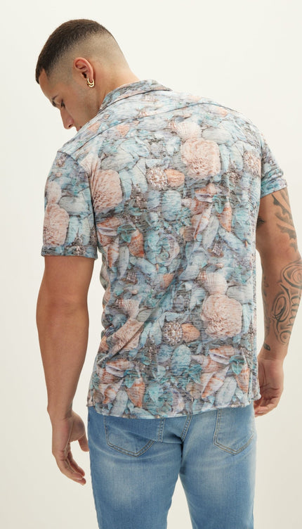 Collared Lightweight Shirt - Sea Shell - Ron Tomson