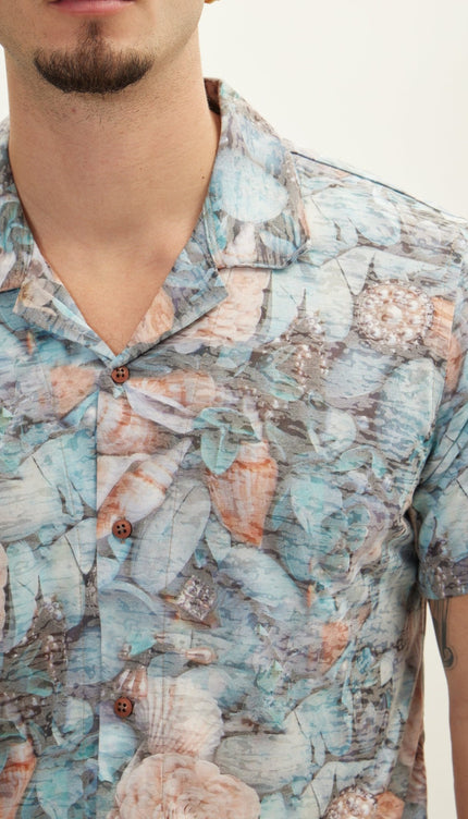 Collared Lightweight Shirt - Sea Shell - Ron Tomson