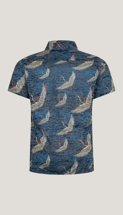 Collared Lightweight Shirt - Stork Navy - Ron Tomson