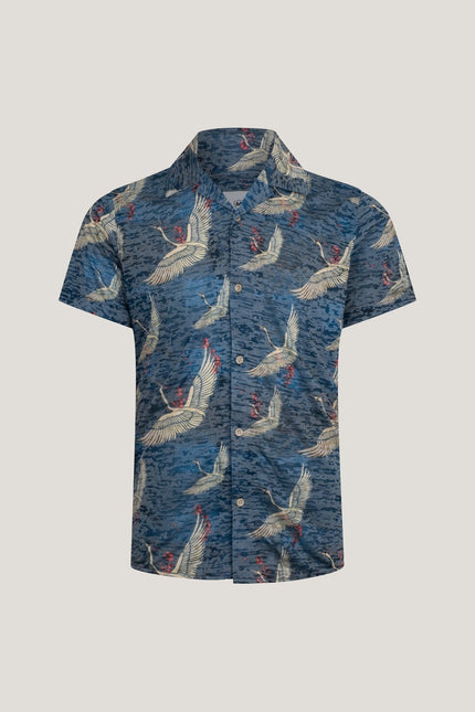 Collared Lightweight Shirt - Stork Navy - Ron Tomson