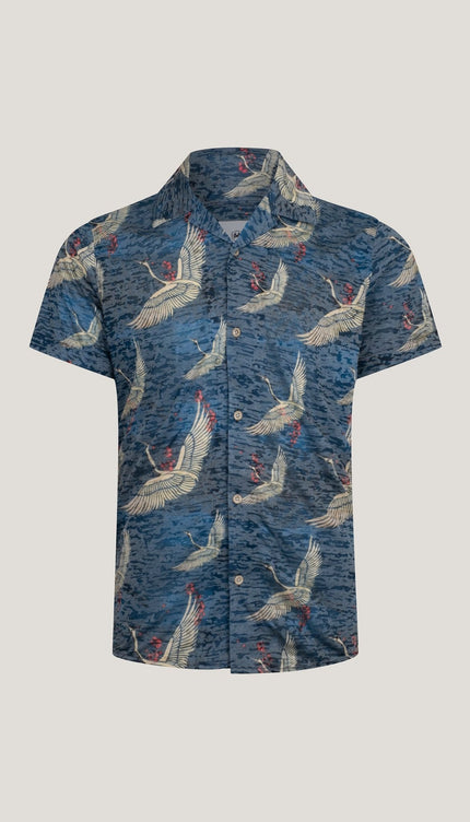 Collared Lightweight Shirt - Stork Navy - Ron Tomson