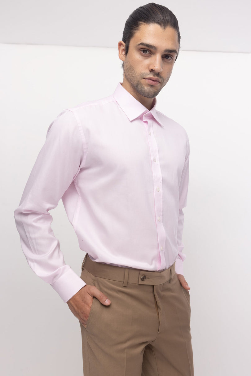 Convertible Cuff Oxford Cotton Spread Collar Dress Shirt