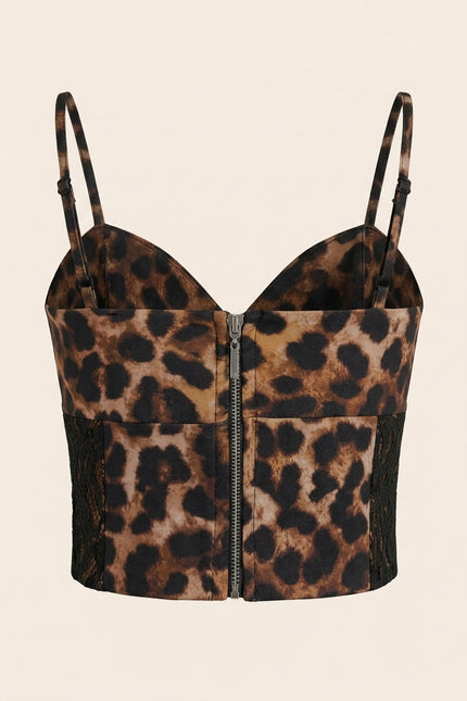 Corset Top - Brown - Back