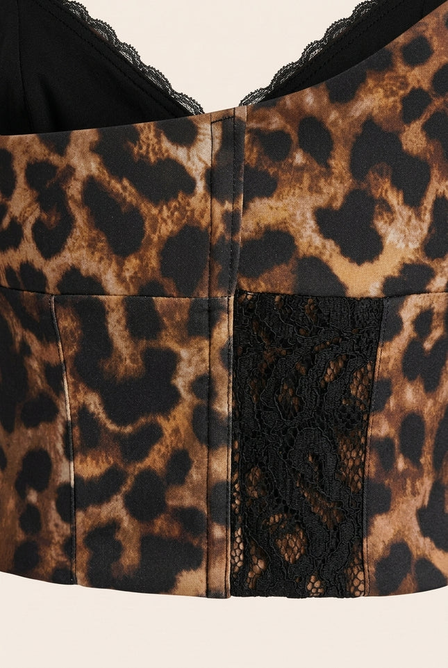 Corset Top - Brown - Detail