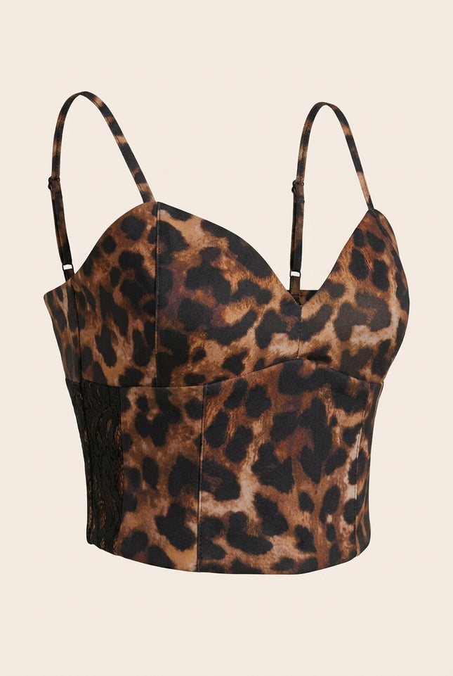 Corset Top - Brown - Front