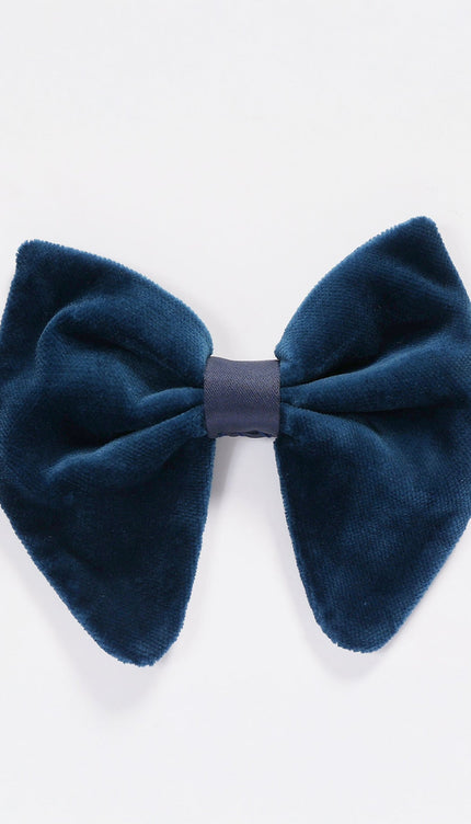 Cotton Velvet Pre - Tied Bow Tie - Turquoise - Ron Tomson