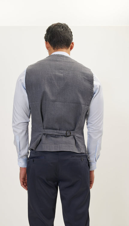 Cotton Vest - Grey - Ron Tomson