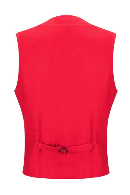 Cotton Vest - Red - Ron Tomson