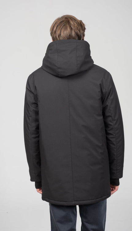 Cozy Seamless Winter Coat - Black - Ron Tomson