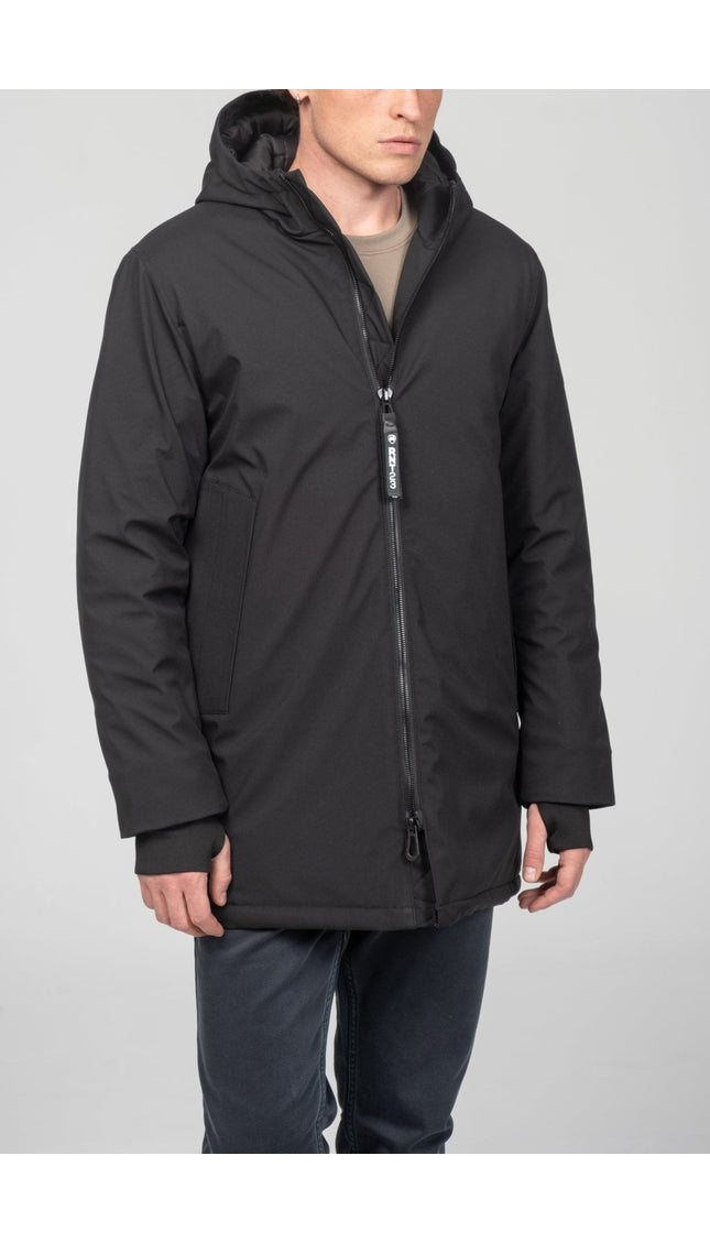 Cozy Seamless Winter Coat - Black - Ron Tomson