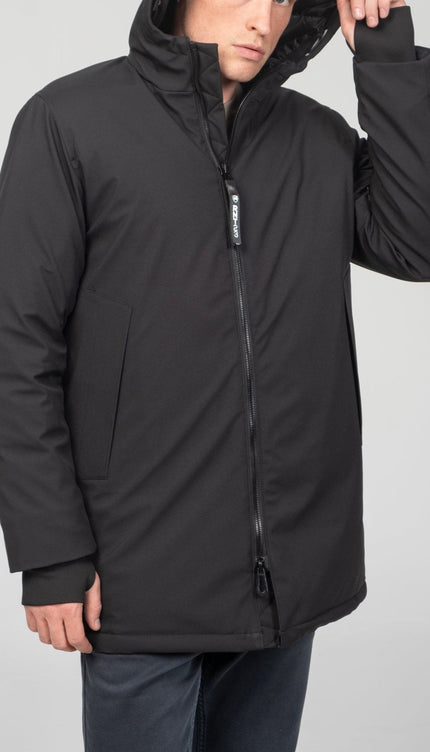 Cozy Seamless Winter Coat - Black - Ron Tomson