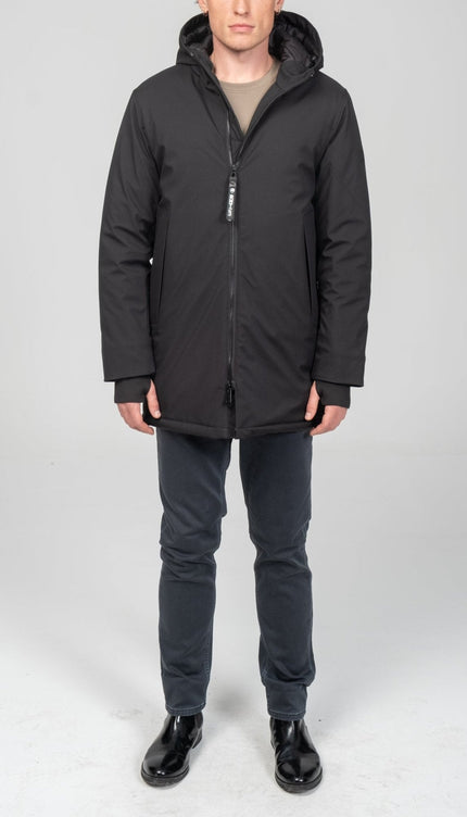 Cozy Seamless Winter Coat - Black - Ron Tomson