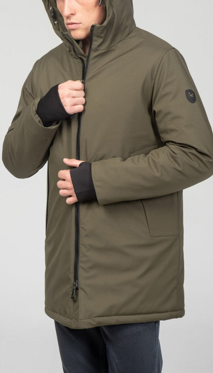 Cozy Seamless Winter Coat - Khaki - Ron Tomson