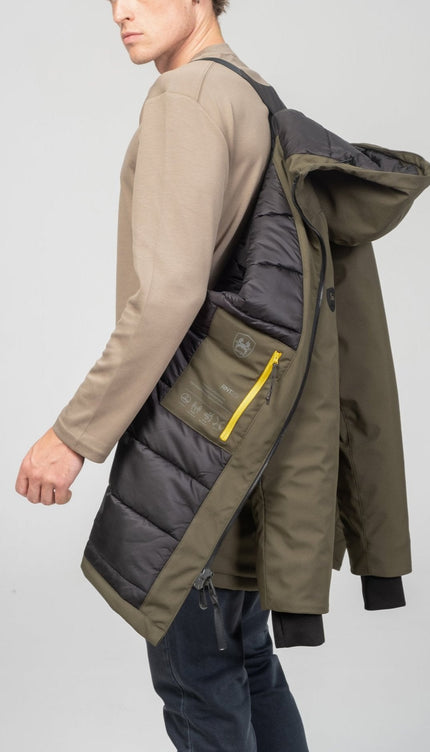 Cozy Seamless Winter Coat - Khaki - Ron Tomson