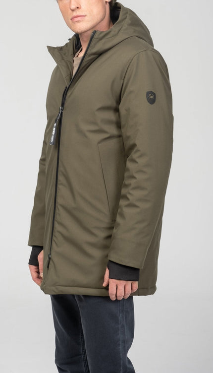 Cozy Seamless Winter Coat - Khaki - Ron Tomson