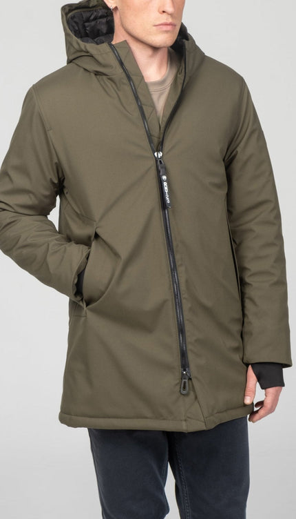 Cozy Seamless Winter Coat - Khaki - Ron Tomson