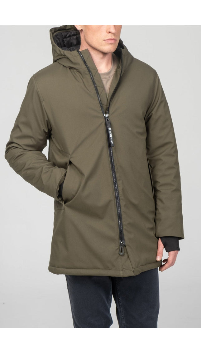 Cozy Seamless Winter Coat - Khaki - Ron Tomson