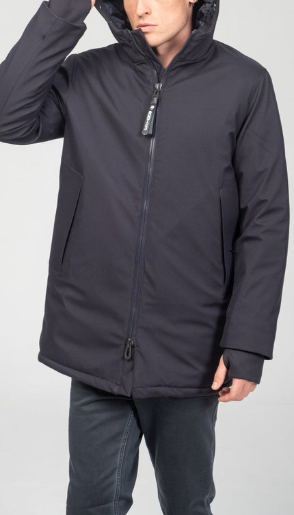 Cozy Seamless Winter Coat - Navy - Ron Tomson