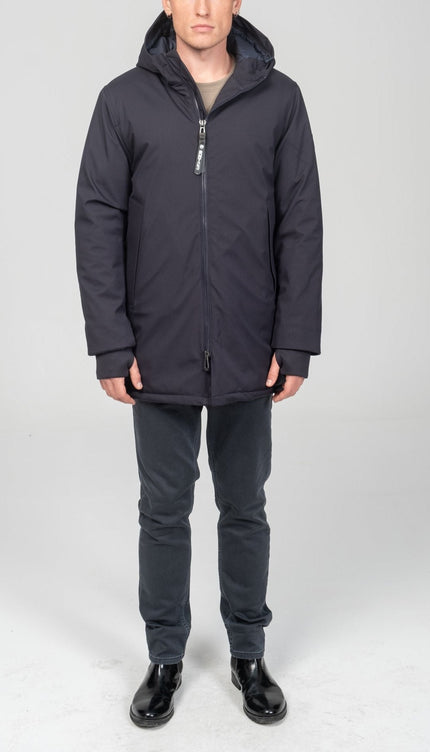 Cozy Seamless Winter Coat - Navy - Ron Tomson