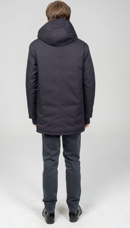 Cozy Seamless Winter Coat - Navy - Ron Tomson