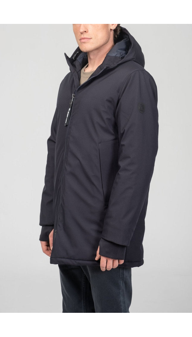 Cozy Seamless Winter Coat - Navy - Ron Tomson