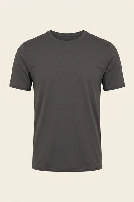 Crew Neck T-shirt - Anthracite - Front