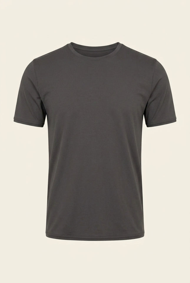 Crew Neck T-shirt - Anthracite - Front