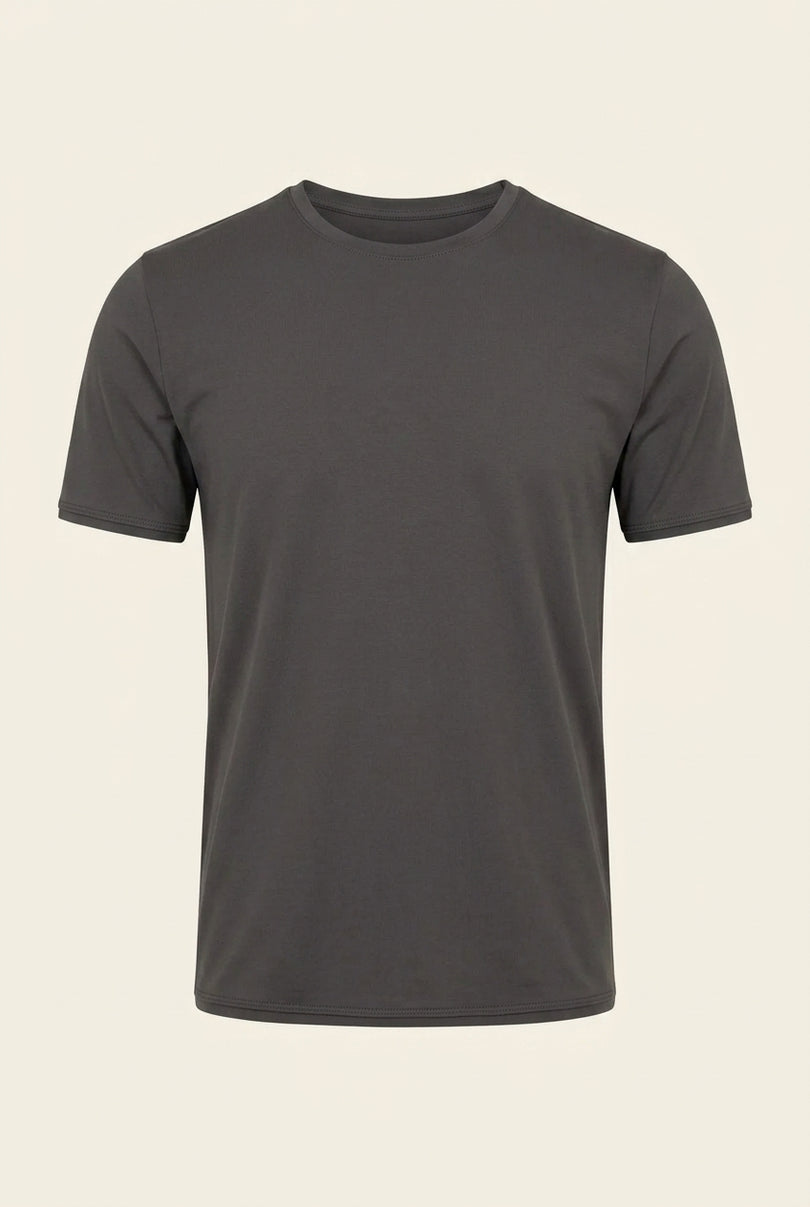 Crew Neck T-shirt - Anthracite - Front