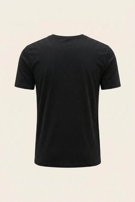 Crew Neck T-shirt - Black - Back
